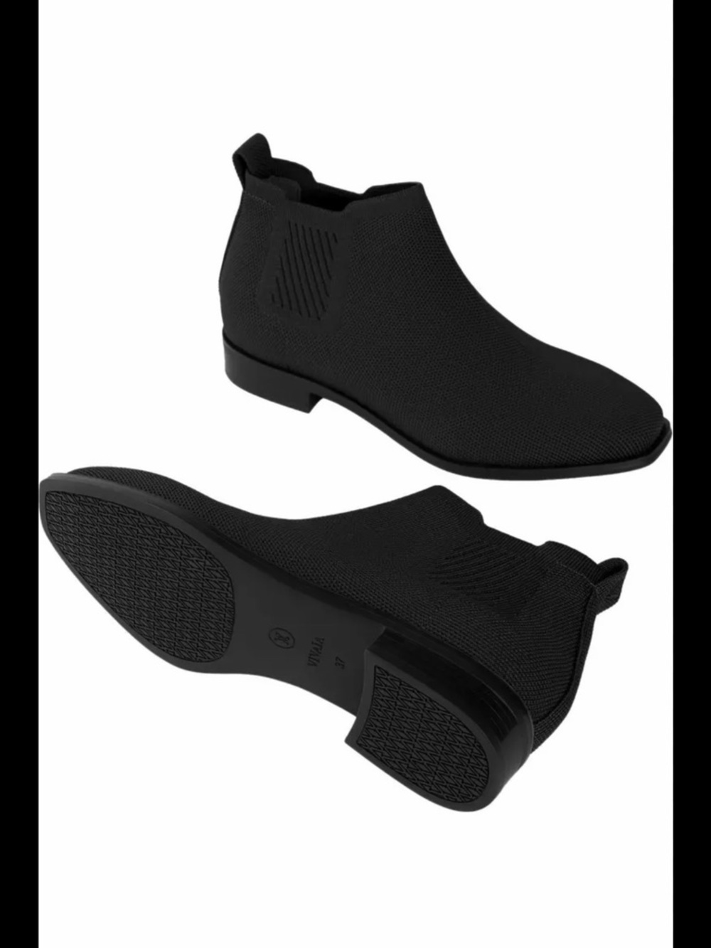 Vivaia  Black Knit Chukka Boots - Slip-On Comfort